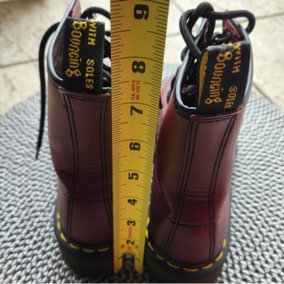 Dr. Martens 11821 Red/ Burgundy Leather Boots size 5 US - Picture 8 of 11